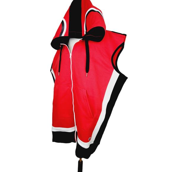 Champion + Rafael Chaouiche Reverse Weave Oversized Logo Hoodie Vest XS-M - Picture 7 of 10